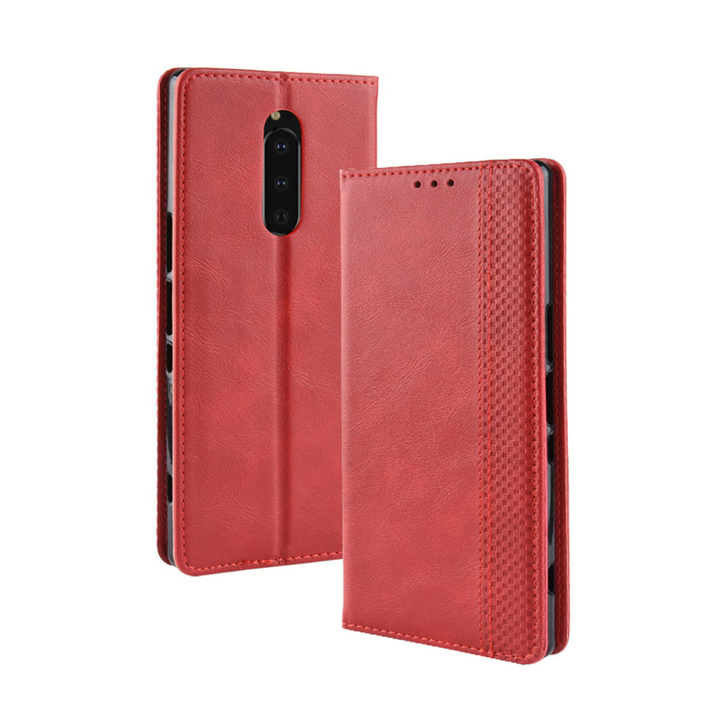 Flip Case for Sony Xperia 1 5 10 II III Wallet Leather Phone Case Shockproof Durable Retro Case
