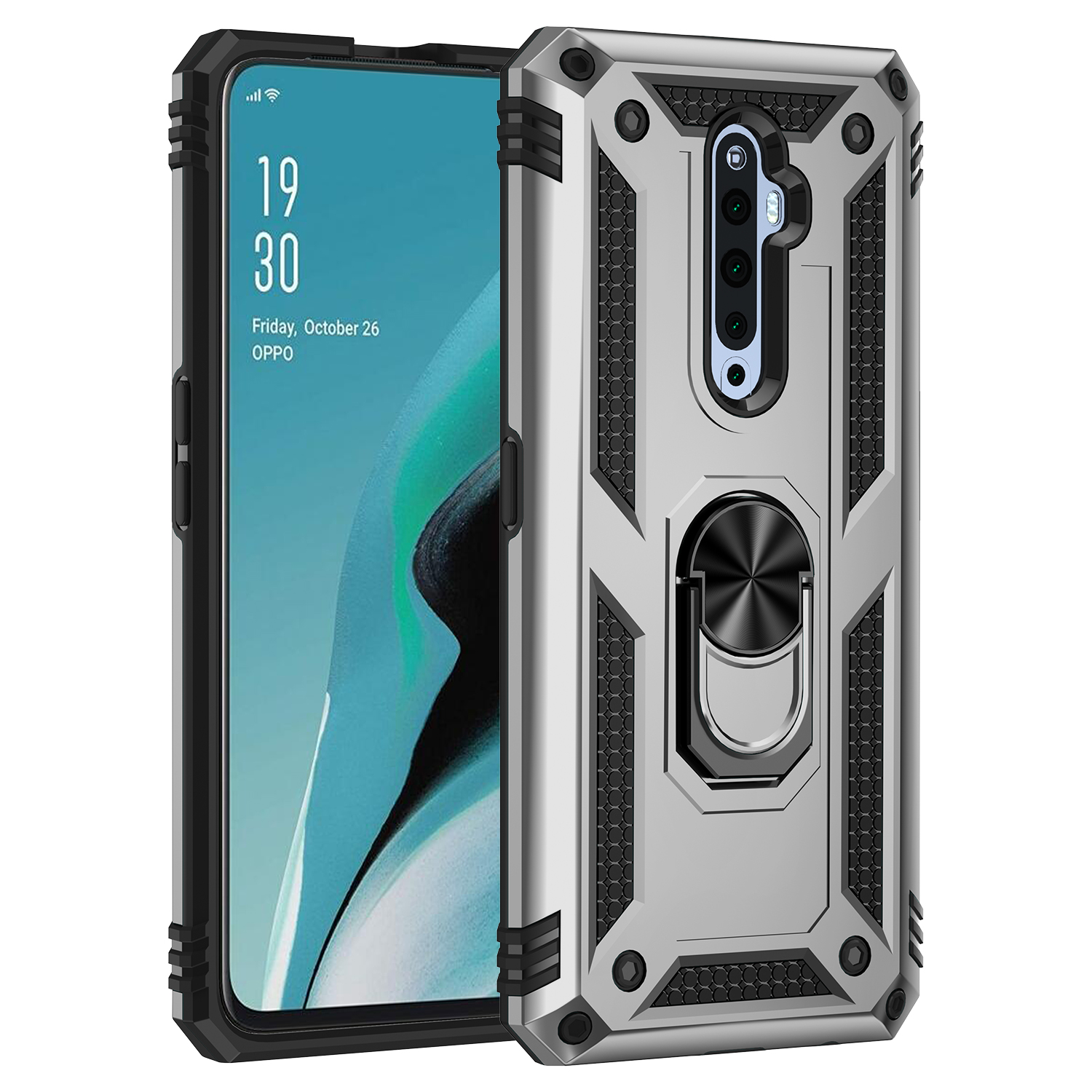 Oppo Reno 2Z / Reno 2F Case,Phone Case for Oppo Reno 2 Z / Reno 2 F [Drop-protection] with Car Magnetic Ring Holder
