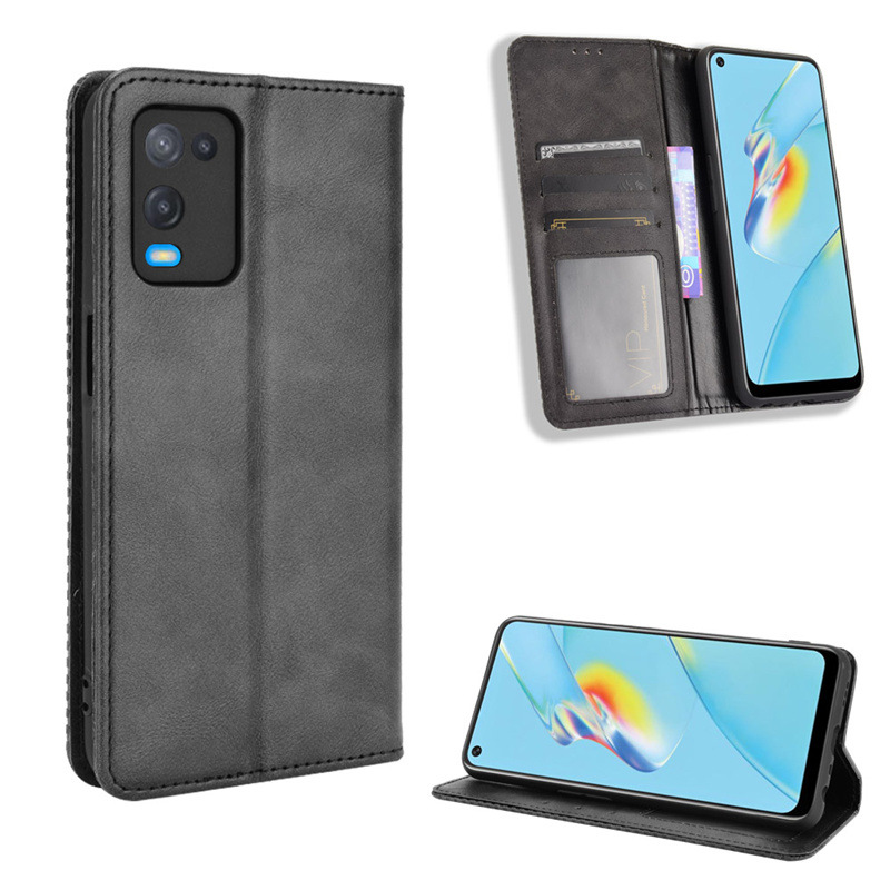 Flip Cover for A74 4G/F19 4G A54 5G Realme 8 Pro A94 Reno5 Z/F19 Pro+ A93 Reno5 6 6z Pro Reno5 F/Reno5 Lite A15/A15S A73 2020/F17 A53S/A33 A52/OPPO A92 Wallet Leather Phone Case Shockproof Durable Ret