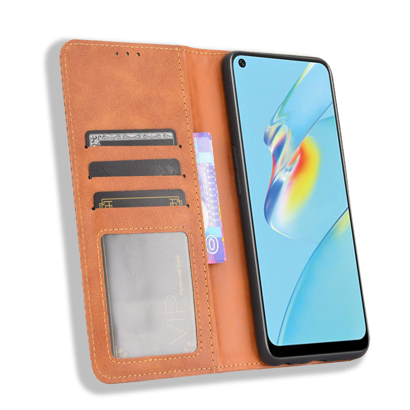 Flip Cover for A74 4G/F19 4G A54 5G Realme 8 Pro A94 Reno5 Z/F19 Pro+ A93 Reno5 6 6z Pro Reno5 F/Reno5 Lite A15/A15S A73 2020/F17 A53S/A33 A52/OPPO A92 Wallet Leather Phone Case Shockproof Durable Ret