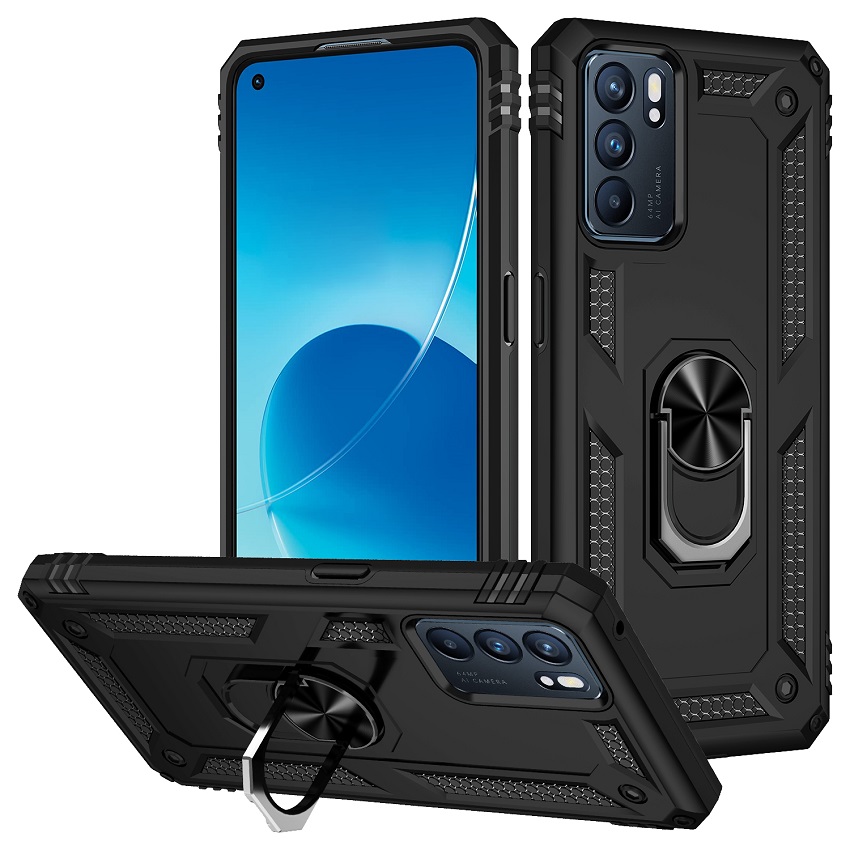 OPPO Reno6 5G / Reno 6 5G Case,Phone Case for OPPO Reno6 5G / Reno 6 5G [Drop-protection] with Car Magnetic Ring Holder