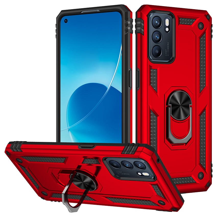 OPPO Reno6 5G / Reno 6 5G Case,Phone Case for OPPO Reno6 5G / Reno 6 5G [Drop-protection] with Car Magnetic Ring Holder