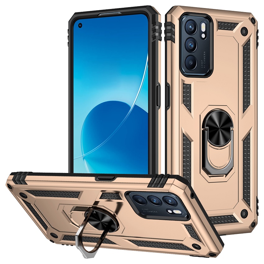 OPPO Reno6 5G / Reno 6 5G Case,Phone Case for OPPO Reno6 5G / Reno 6 5G [Drop-protection] with Car Magnetic Ring Holder