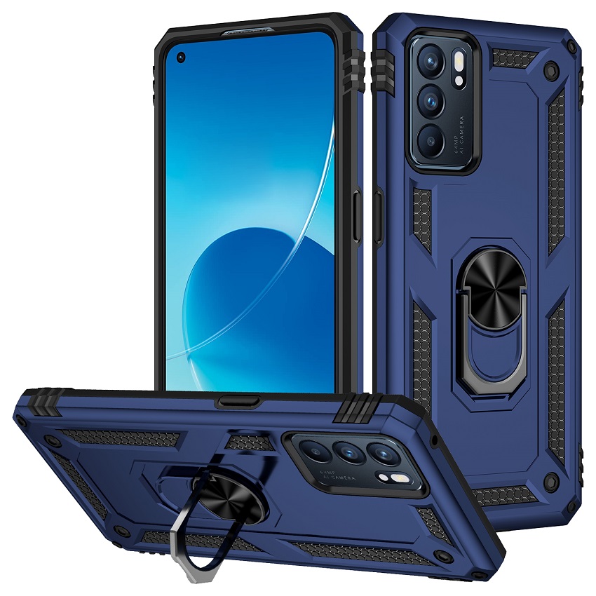 OPPO Reno6 5G / Reno 6 5G Case,Phone Case for OPPO Reno6 5G / Reno 6 5G [Drop-protection] with Car Magnetic Ring Holder