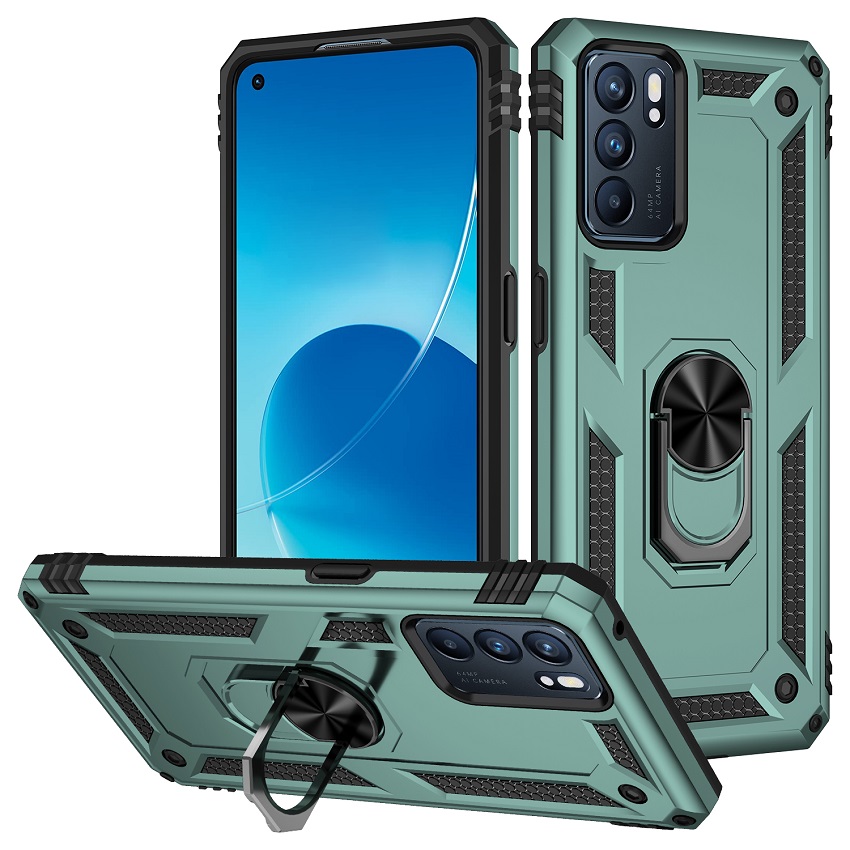 OPPO Reno6 5G / Reno 6 5G Case,Phone Case for OPPO Reno6 5G / Reno 6 5G [Drop-protection] with Car Magnetic Ring Holder