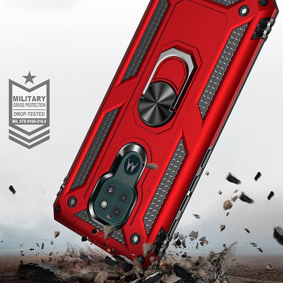 Motorola Moto G9 Play G9 Power G9 Plus G10 G20 G30 Phone Case [Drop-protection] with Car Magnetic Ring Holder