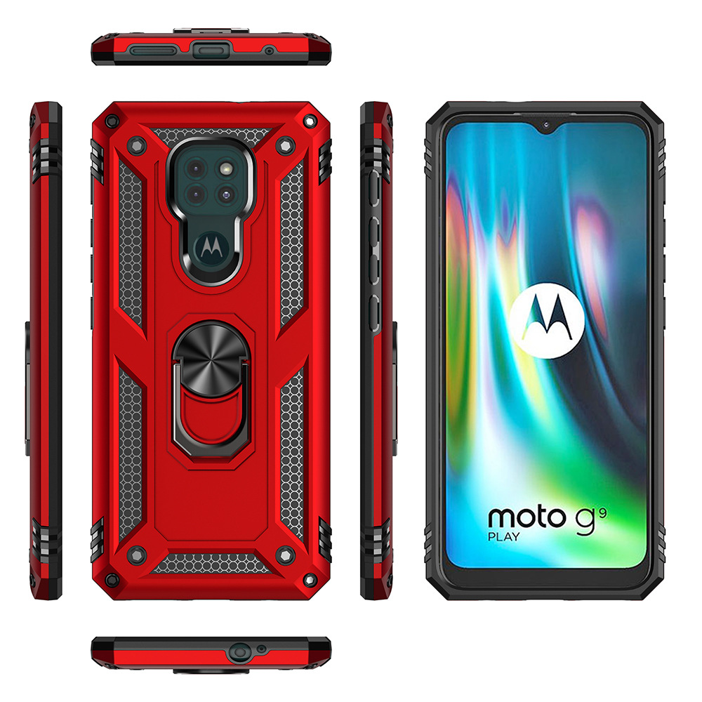 Motorola Moto G9 Play G9 Power G9 Plus G10 G20 G30 Phone Case [Drop-protection] with Car Magnetic Ring Holder