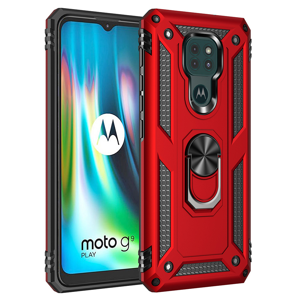 Motorola Moto G9 Play G9 Power G9 Plus G10 G20 G30 Phone Case [Drop-protection] with Car Magnetic Ring Holder