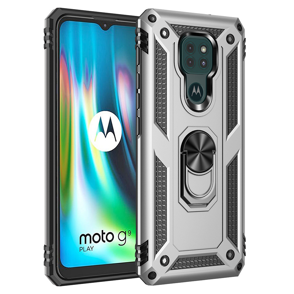 Motorola Moto G9 Play G9 Power G9 Plus G10 G20 G30 Phone Case [Drop-protection] with Car Magnetic Ring Holder
