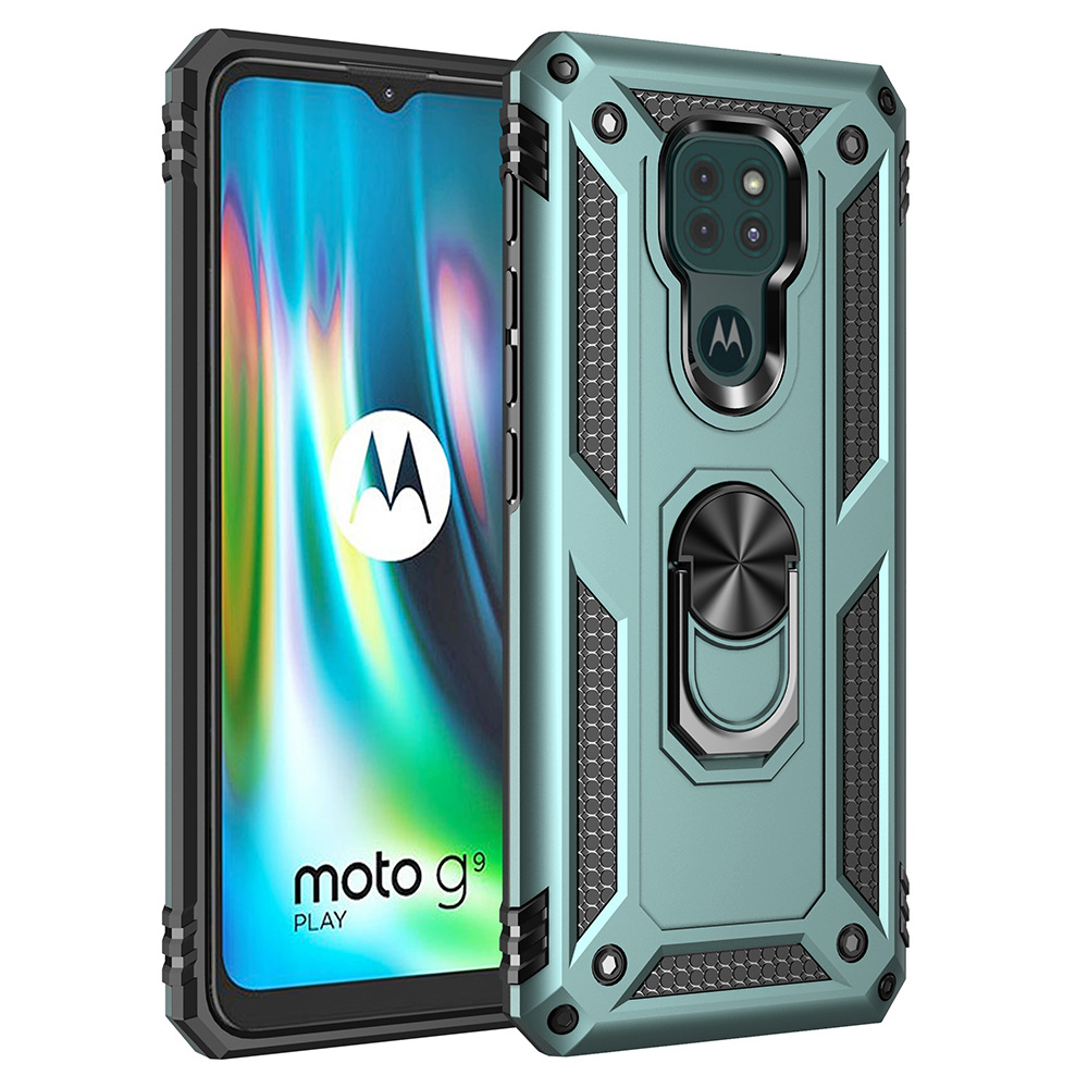 Motorola Moto G9 Play G9 Power G9 Plus G10 G20 G30 Phone Case [Drop-protection] with Car Magnetic Ring Holder
