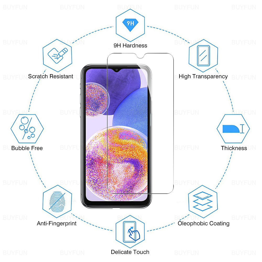 [3-PACK] Samsung Galaxy A13 A23 A33 [HD Clear] [Tempered Glass] Screen Protector FOR Samsung Galaxy A13 4G,Samsung Galaxy A23,Samsung Galaxy A33 5G