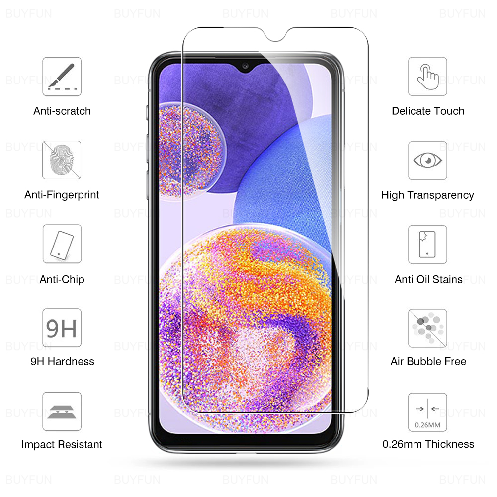 [3-PACK] Samsung Galaxy A13 A23 A33 [HD Clear] [Tempered Glass] Screen Protector FOR Samsung Galaxy A13 4G,Samsung Galaxy A23,Samsung Galaxy A33 5G