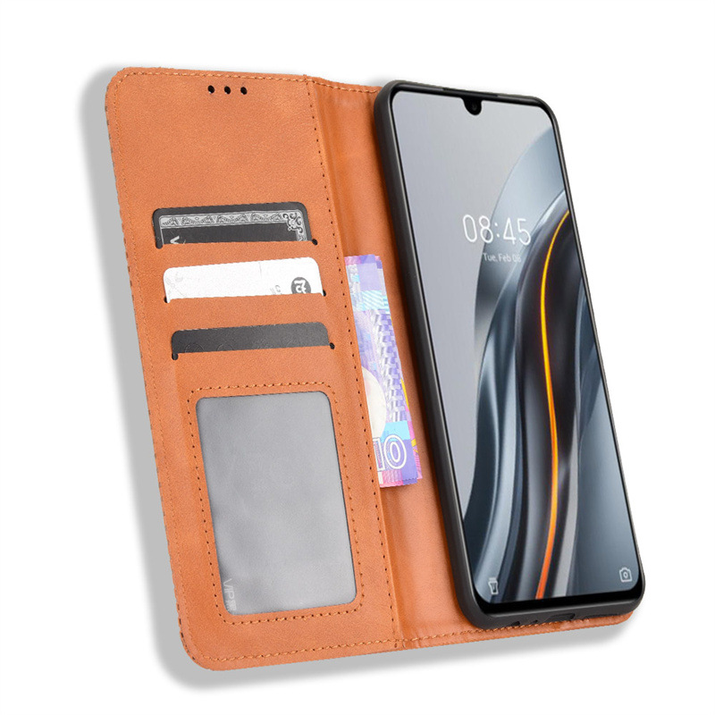 Wallet Flip Cover for Infinix Note 12 G96 6.7'',Infinix Note 12 Turbo Leather PU Phone Case Shockproof Durable Retro Case