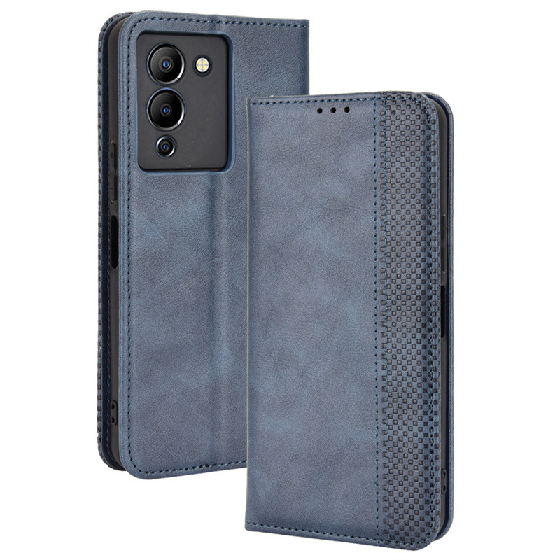 Wallet Flip Cover for Infinix Note 12 G96 6.7'',Infinix Note 12 Turbo Leather PU Phone Case Shockproof Durable Retro Case