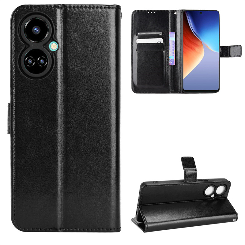 Flip Cover for Tecno Camon 19,Tecno Camon 19 Pro Wallet Leather Phone Case Shockproof Durable Retro Case