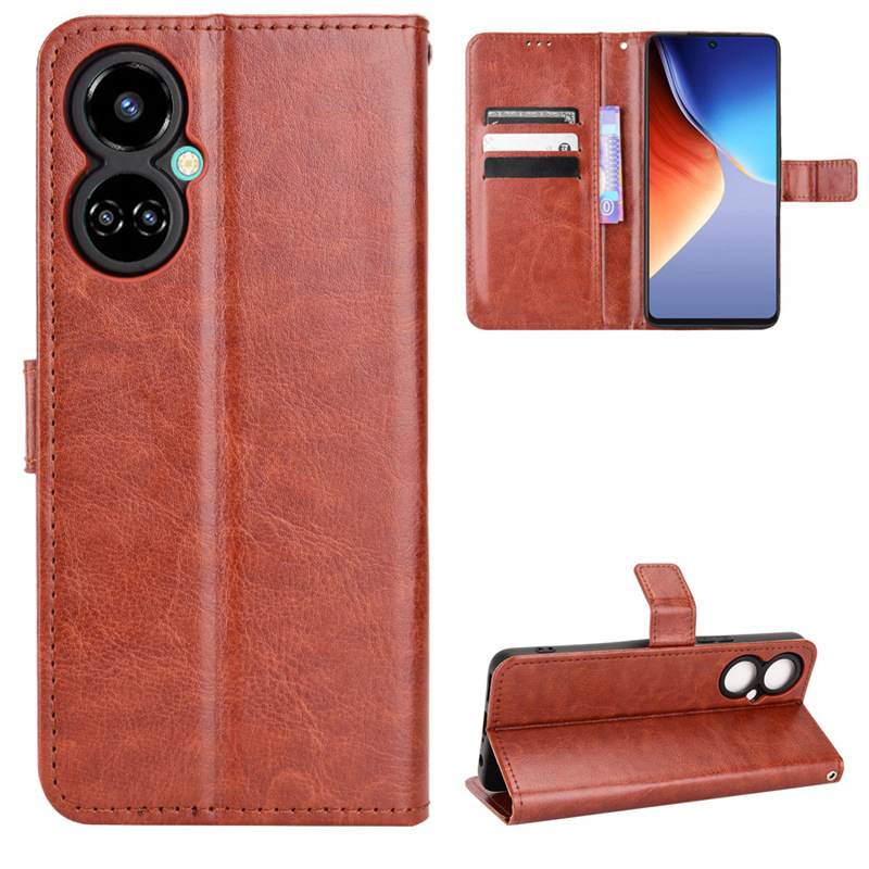 Flip Cover for Tecno Camon 19,Tecno Camon 19 Pro Wallet Leather Phone Case Shockproof Durable Retro Case