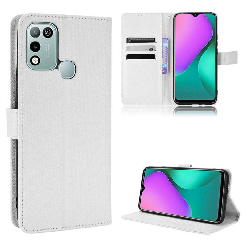 Wallet Flip Cover for Infinix Hot 10 Play Smart 5 Zero 8 Hot 11 11s Note 8i Hot 10s Note 10 11 Pro Leather PU Phone Case Shockproof Durable Retro Case