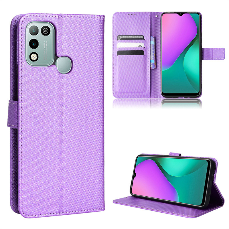 Wallet Flip Cover for Infinix Hot 10 Play Smart 5 Zero 8 Hot 11 11s Note 8i Hot 10s Note 10 11 Pro Leather PU Phone Case Shockproof Durable Retro Case