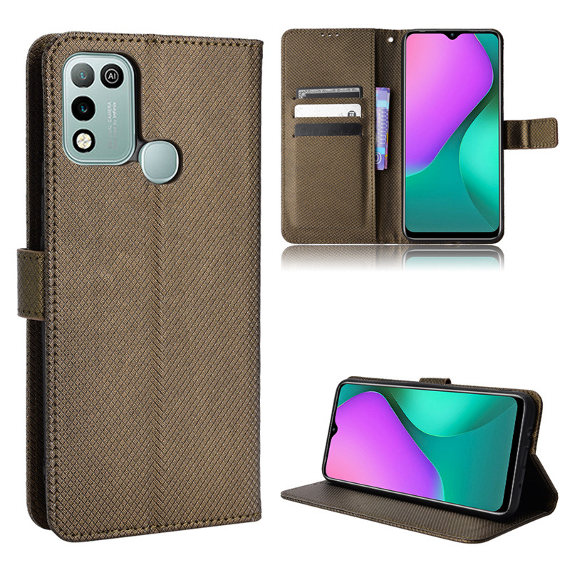 Wallet Flip Cover for Infinix Hot 10 Play Smart 5 Zero 8 Hot 11 11s Note 8i Hot 10s Note 10 11 Pro Leather PU Phone Case Shockproof Durable Retro Case