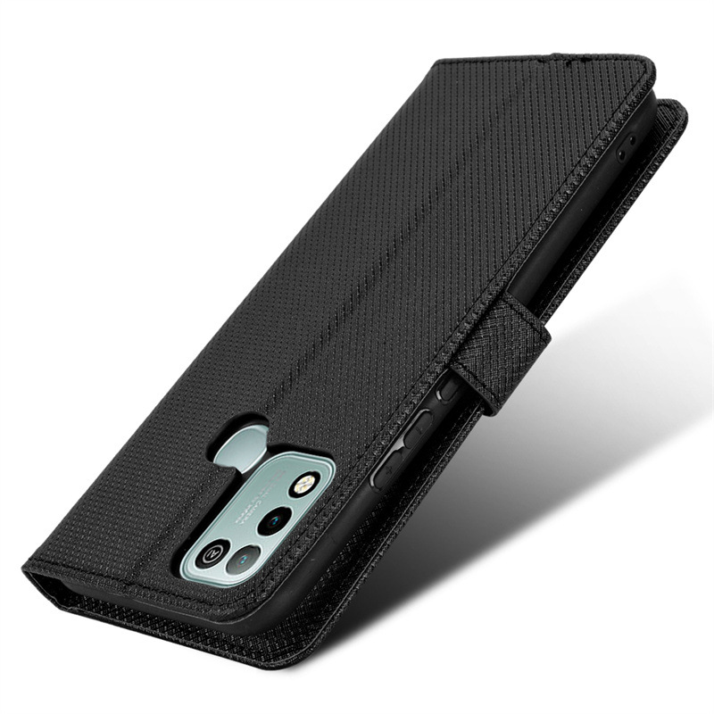 Wallet Flip Cover for Infinix Hot 10 Play Smart 5 Zero 8 Hot 11 11s Note 8i Hot 10s Note 10 11 Pro Leather PU Phone Case Shockproof Durable Retro Case