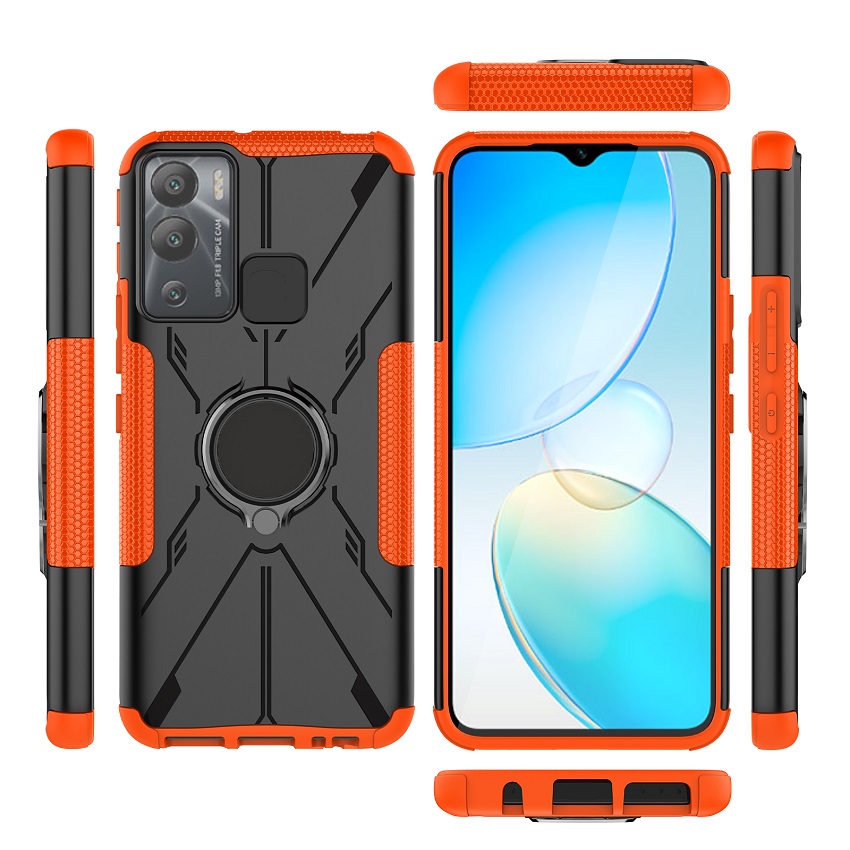 Phone Case for Infinix Hot 12i [Drop-protection] with Car Magnetic Ring Holder