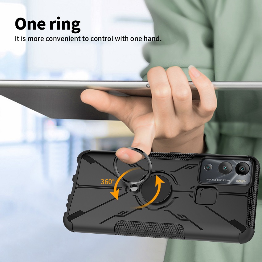 Phone Case for Infinix Hot 12i [Drop-protection] with Car Magnetic Ring Holder