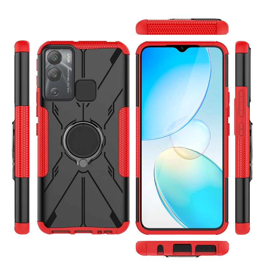 Phone Case for Infinix Hot 12i [Drop-protection] with Car Magnetic Ring Holder