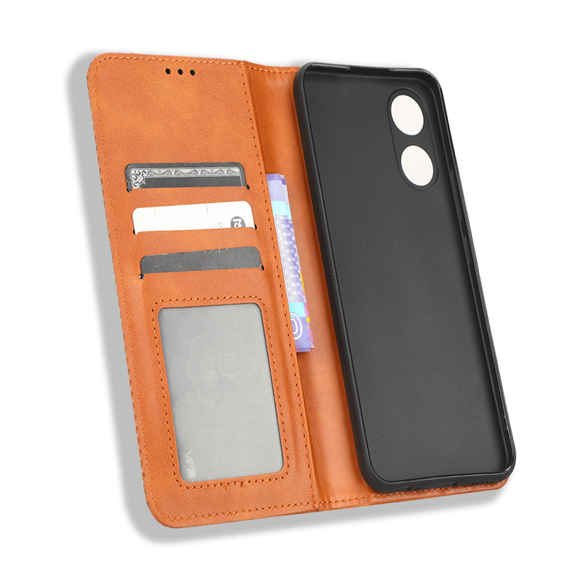 Flip Cover for vivo Y02S Wallet Leather Phone Case Shockproof Durable Retro Case