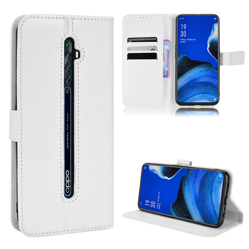 Wallet Flip Cover for OPPO Reno 2Z/Reno 2F Leather PU Phone Case Shockproof Durable Retro Case