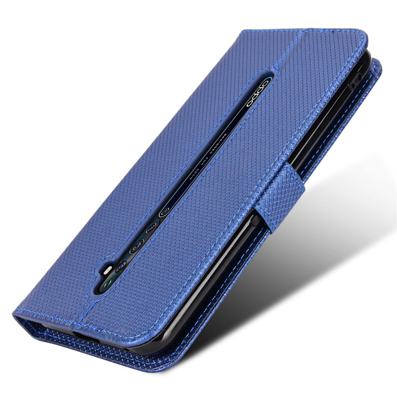 Wallet Flip Cover for OPPO Reno 2Z/Reno 2F Leather PU Phone Case Shockproof Durable Retro Case