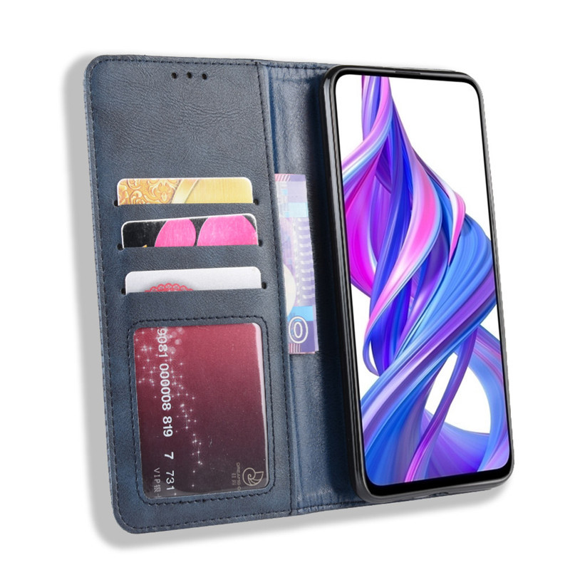 Flip Cover for Huawei Y9 Prime 2019 Y9S Y8P Y8S Y7P Y6P Honor 50 Pro Nova 9 SE Wallet Leather Phone Case Shockproof Durable Retro Case