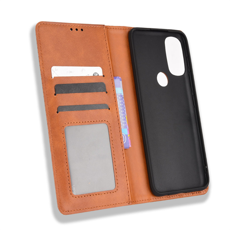 Flip Cover for Motorola Moto G71 5G G60 G50 G100 G9 Plus G9 Play One Action G32 G42 G Stylus G31 G41 E20 30 40 Wallet Leather Phone Case Shockproof Durable Retro Case
