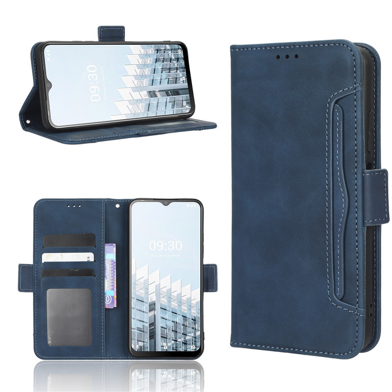 Wallet Leather Phone Case for Tecno Pop 6 Pro Shockproof Durable Retro Flip Cover