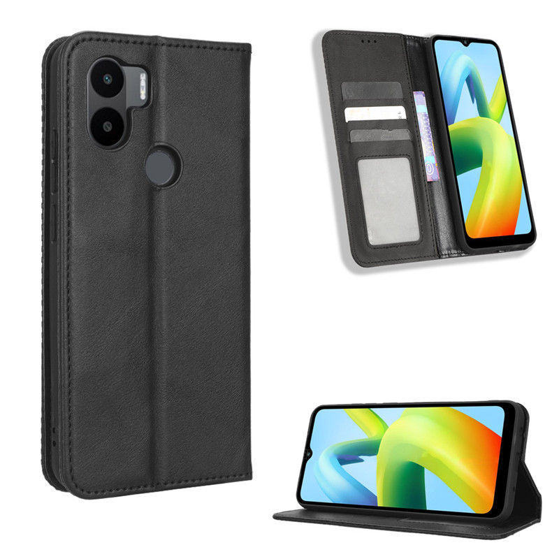 Flip Cover for Xiaomi Redmi A1,Xiaomi Redmi A1+ Plus Wallet Leather Phone Case Shockproof Durable Retro Case