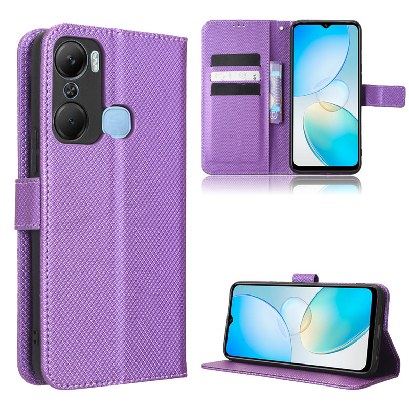 Wallet Flip Cover for Infinix Hot 12 Pro Leather PU Phone Case Shockproof Durable Retro Case