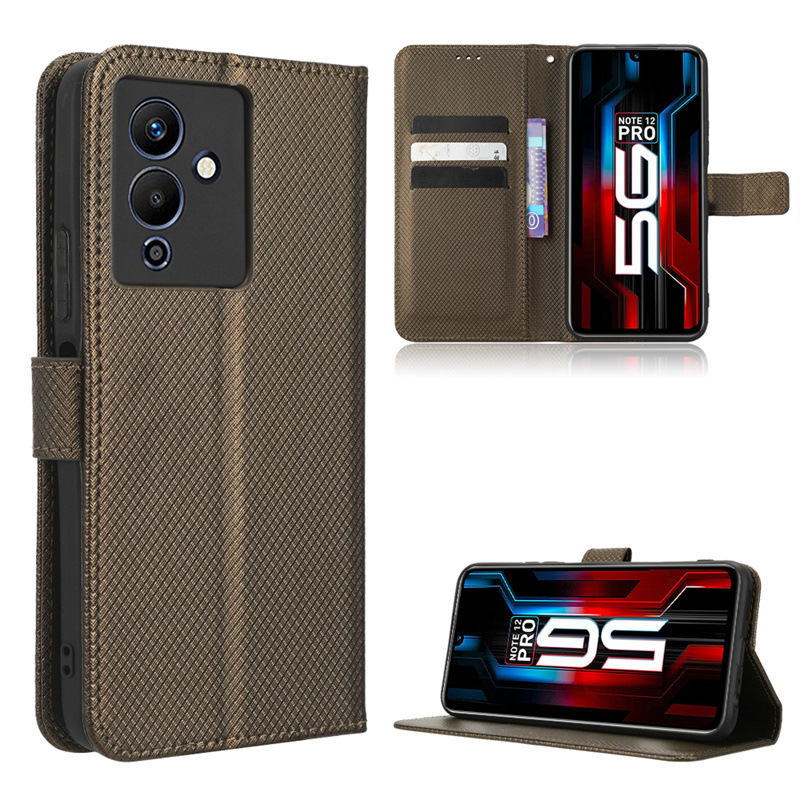 Wallet Flip Cover for Infinix Note 12 Pro 5G Leather PU Phone Case Shockproof Durable Retro Case