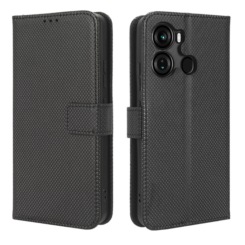 Wallet Flip Cover for Itel P40 Leather PU Phone Case Shockproof Durable Retro Case