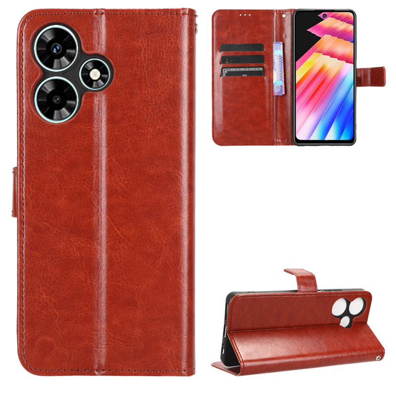 Flip Cover For Infinix Hot 30i Infinix Hot 30 Play [Flip Vintage Leather] Wallet Phone Case
