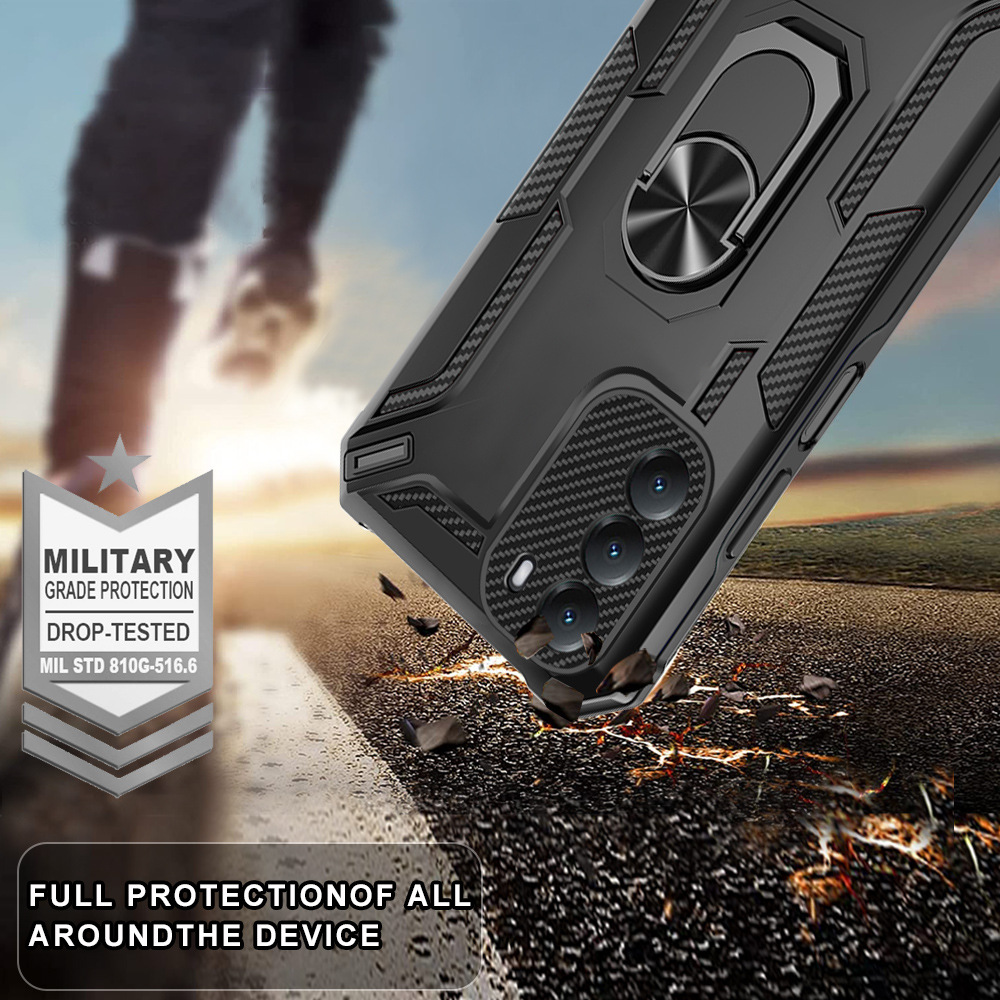 Phone Case for Motorola Moto G9 Play E7 Plus G9 Power G30 G20 G10 G60 G50 5G G60S G71 G52 G82 G71 [Drop-protection] with Car Magnetic Ring Holder
