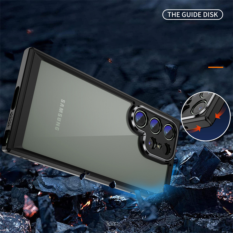 Phone Case for Samsung Galaxy S23 Ultra S21 Plus Acrylic 2-in-1 Clear Shockproof Bumper Phone Case