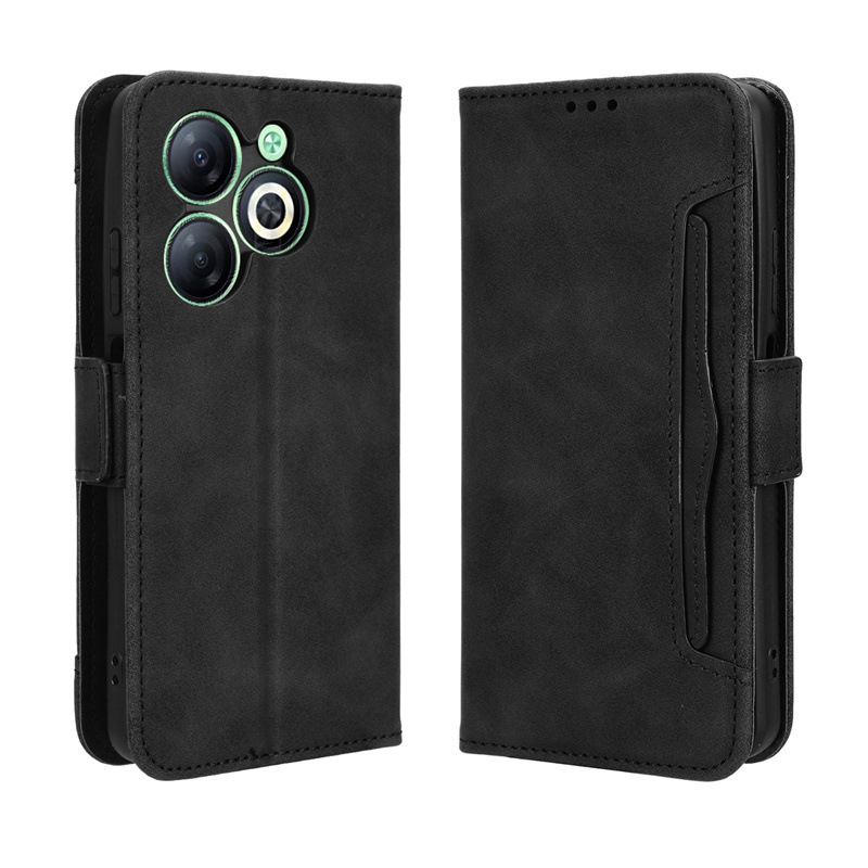 Flip Leather Cover For Infinix Smart 8 [Doka Slot Flip Leather Case] Wallet Case