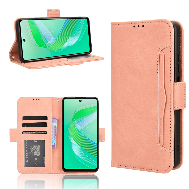 Flip Leather Cover For Infinix Smart 8 [Doka Slot Flip Leather Case] Wallet Case