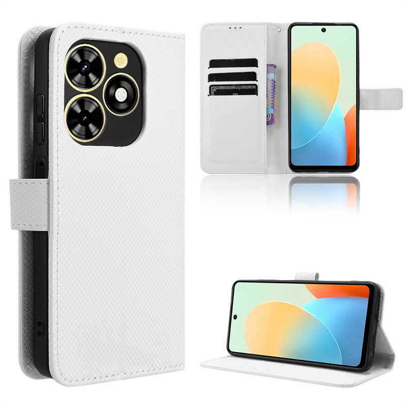 Wallet Flip Cover for Tecno Spark Go 2024 / Spark 20C / Pop 8 Leather PU Phone Case Shockproof Durable Retro Case