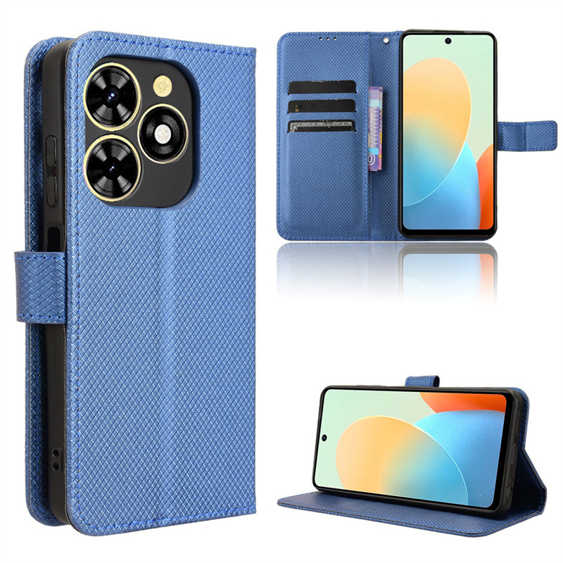 Wallet Flip Cover for Tecno Spark Go 2024 / Spark 20C / Pop 8 Leather PU Phone Case Shockproof Durable Retro Case