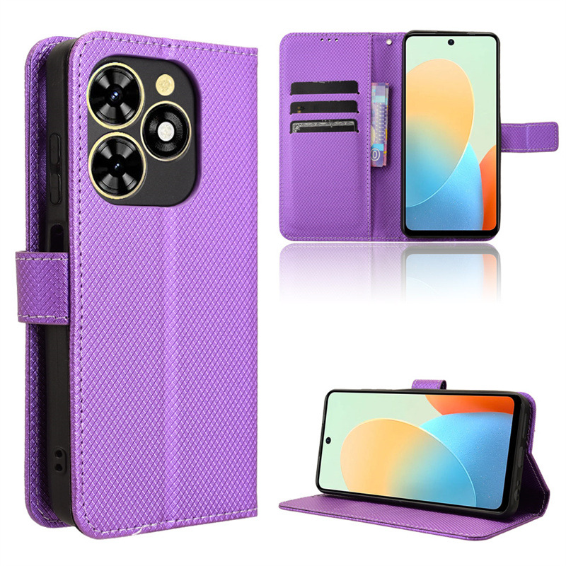 Wallet Flip Cover for Tecno Spark Go 2024 / Spark 20C / Pop 8 Leather PU Phone Case Shockproof Durable Retro Case