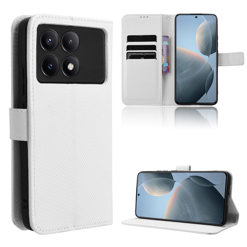 Wallet Flip Cover for Xiaomi Redmi K70/K70 Pro,Mi Poco X6 Pro Leather PU Phone Case Shockproof Durable Retro Case
