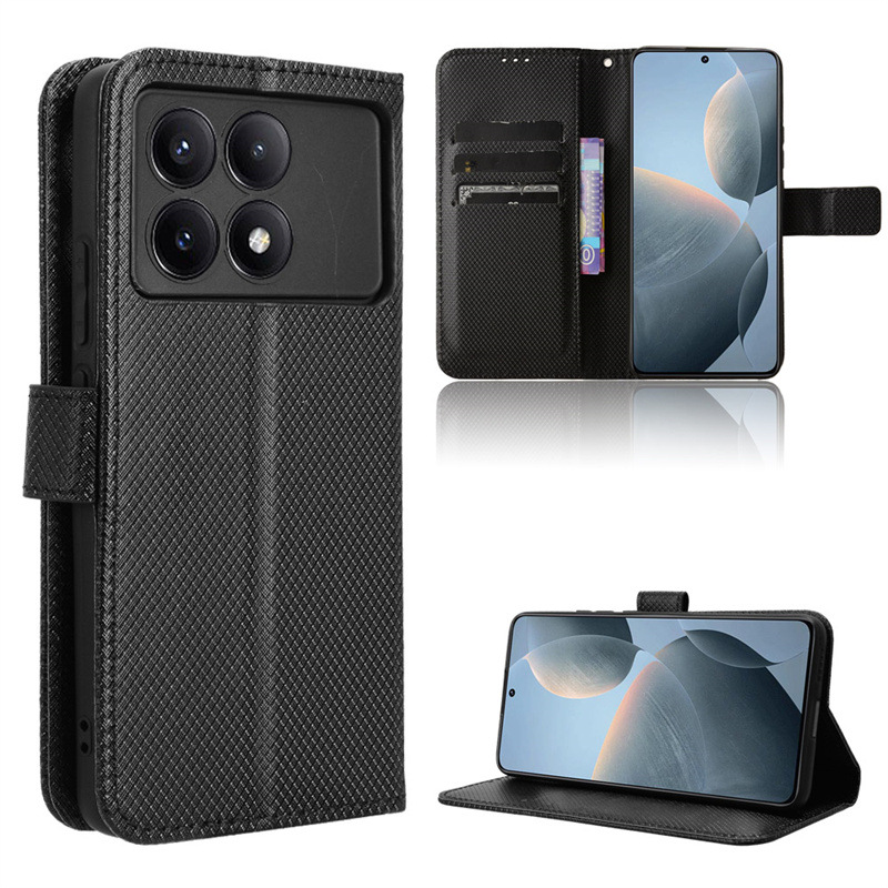Wallet Flip Cover for Xiaomi Redmi K70/K70 Pro,Mi Poco X6 Pro Leather PU Phone Case Shockproof Durable Retro Case