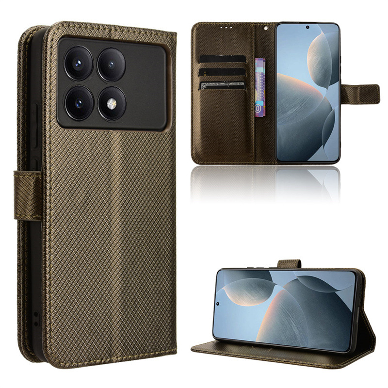 Wallet Flip Cover for Xiaomi Redmi K70/K70 Pro,Mi Poco X6 Pro Leather PU Phone Case Shockproof Durable Retro Case