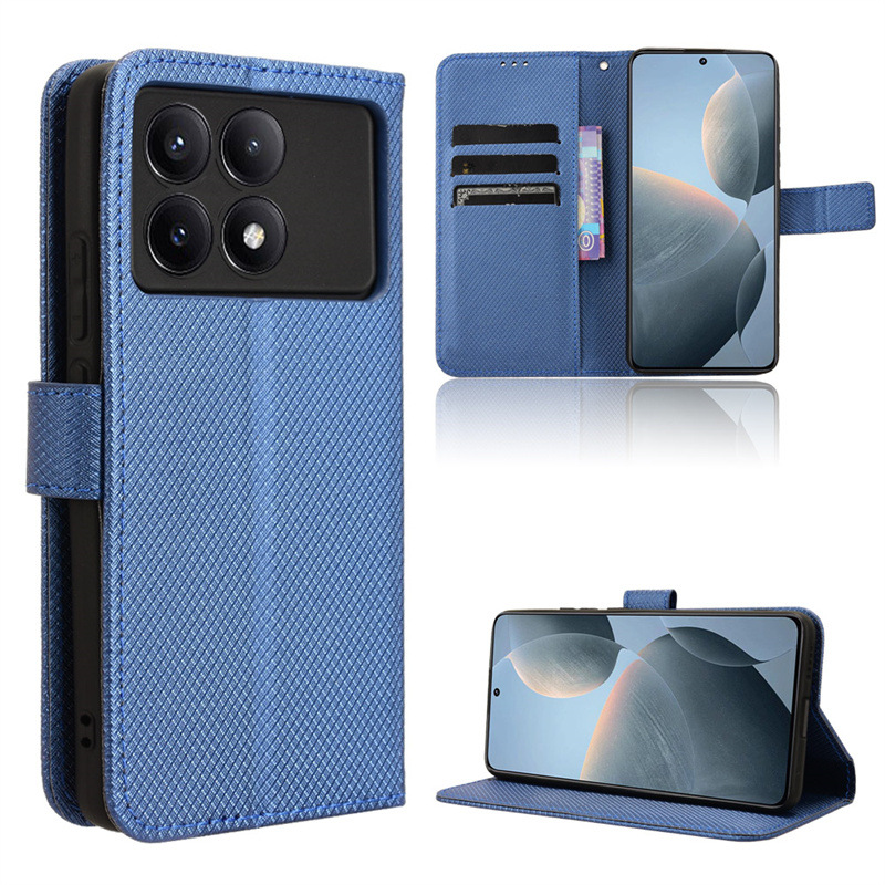 Wallet Flip Cover for Xiaomi Redmi K70/K70 Pro,Mi Poco X6 Pro Leather PU Phone Case Shockproof Durable Retro Case
