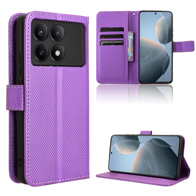 Wallet Flip Cover for Xiaomi Redmi K70/K70 Pro,Mi Poco X6 Pro Leather PU Phone Case Shockproof Durable Retro Case